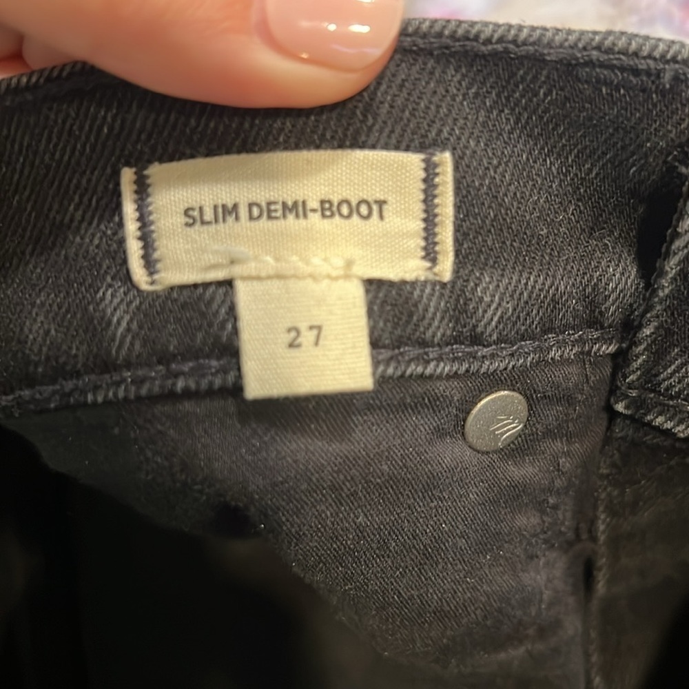 Madewell Slim Demi-Boot Faded Black Denim - Picture 7 of 7